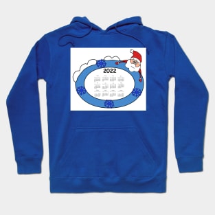 Calendar 2022 with Santa. Planning business, design modern Hoodie